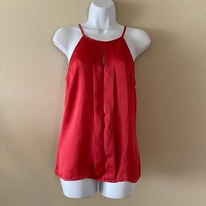 Satin Keyhole Sleeveless Top